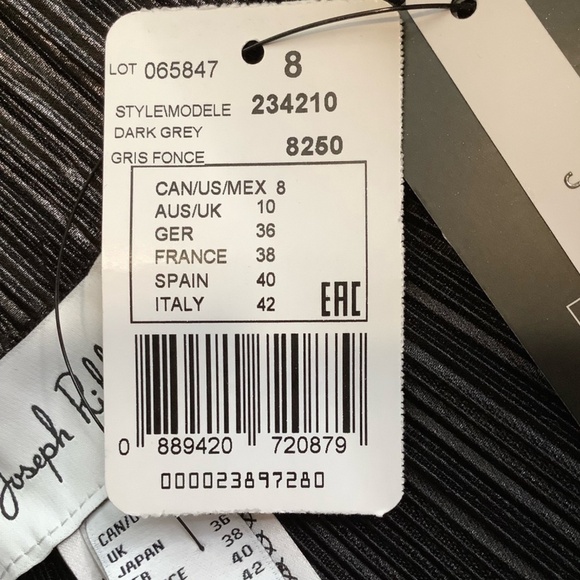 JOSEPH RIBKOFF Black/Silver Metallic Two Piece Set Size 8 - Picture 13 of 16